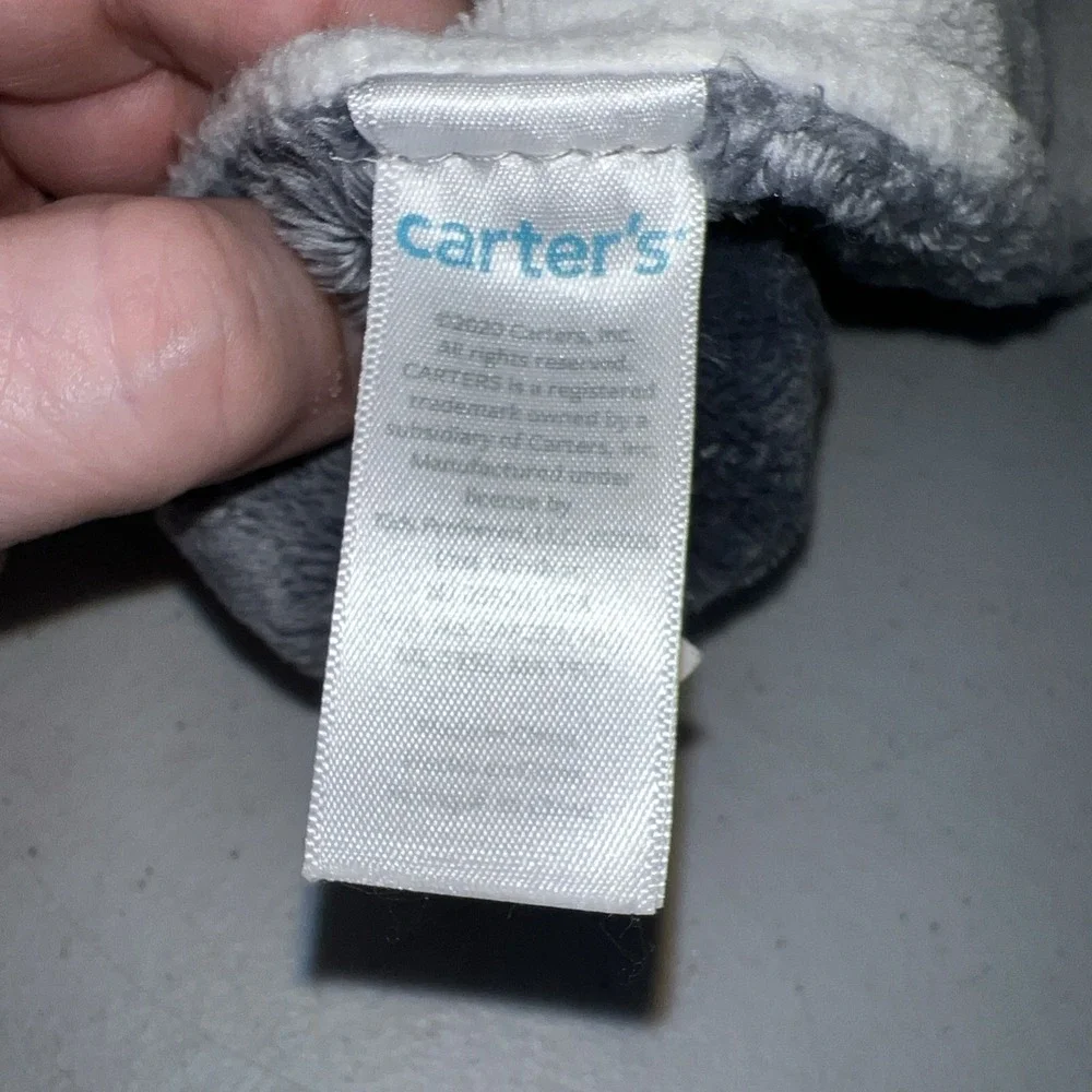 Carter's Lovey Baby Security Blanket Plush White Gray Panda Bear Cuddly 13